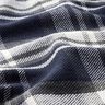 Tessuto per cappotto con retro in pelliccia quadrettato – blu notte/grigio ardesia,  thumbnail number 2