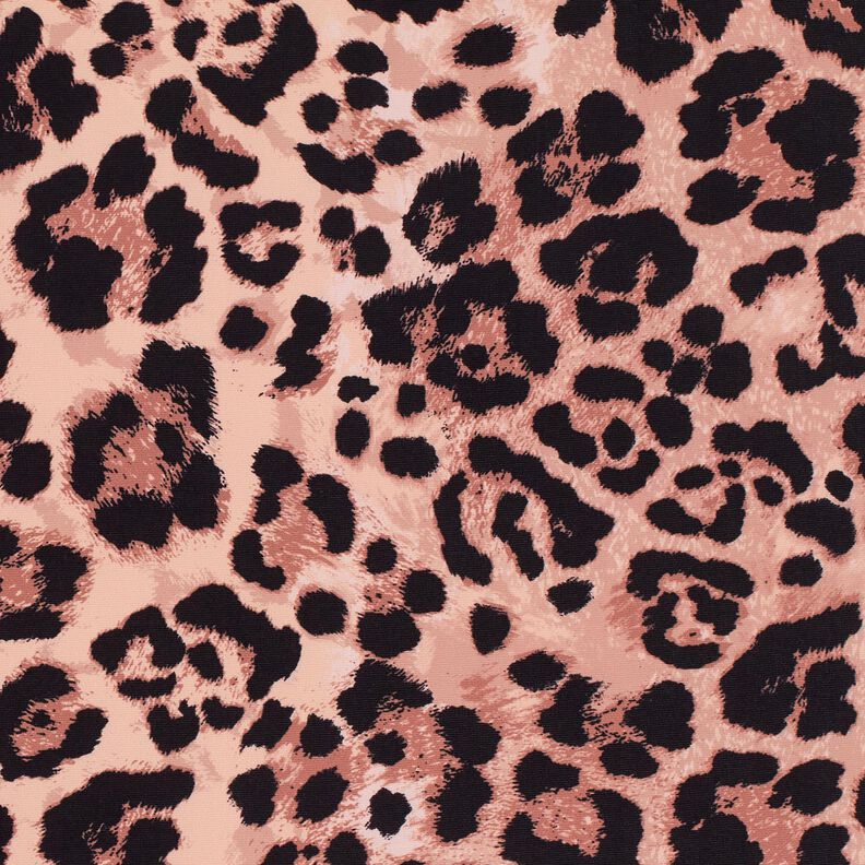 tessuto per costumi da bagno Stampa leopardata – rame/nero,  image number 6