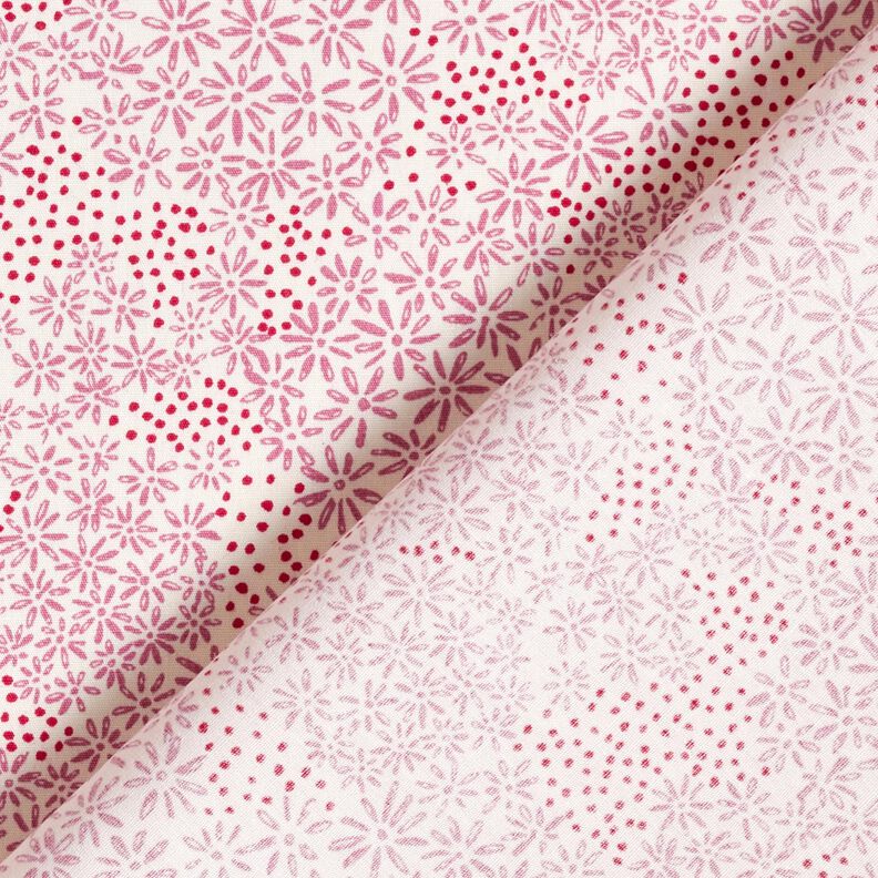 popeline di cotone Semi di fiori – bianco/violetto pastello,  image number 4