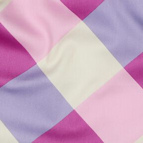 Satin di cotone Large Gingham | Nerida Hansen – violetto pastello/bianco lana, 
