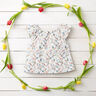 mussolina / tessuto doppio increspato romantici tralci di fiori – bianco,  thumbnail number 5