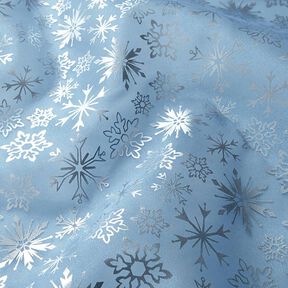 organza, fiocchi di neve – azzurro, 