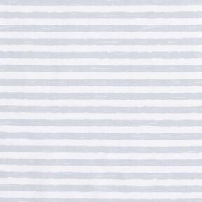 tessuto in cotone cretonne Strisce casual – grigio chiaro/bianco, 
