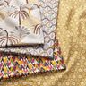 tessuto in cotone cretonne Fiori e tralci – senape/bianco,  thumbnail number 5