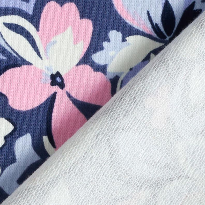 felpa estiva Grandi fiori | Poppy Fabrics – colore blu jeans,  image number 4