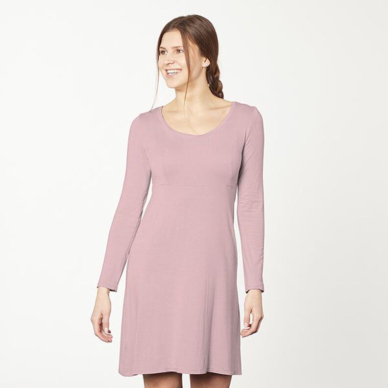 jersey di cotone medio tinta unita – rosa antico chiaro,  image number 6