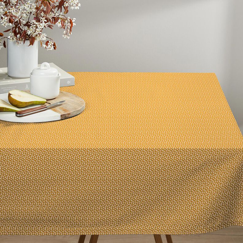 tessuto in cotone cretonne piccole linee – giallo curry,  image number 8