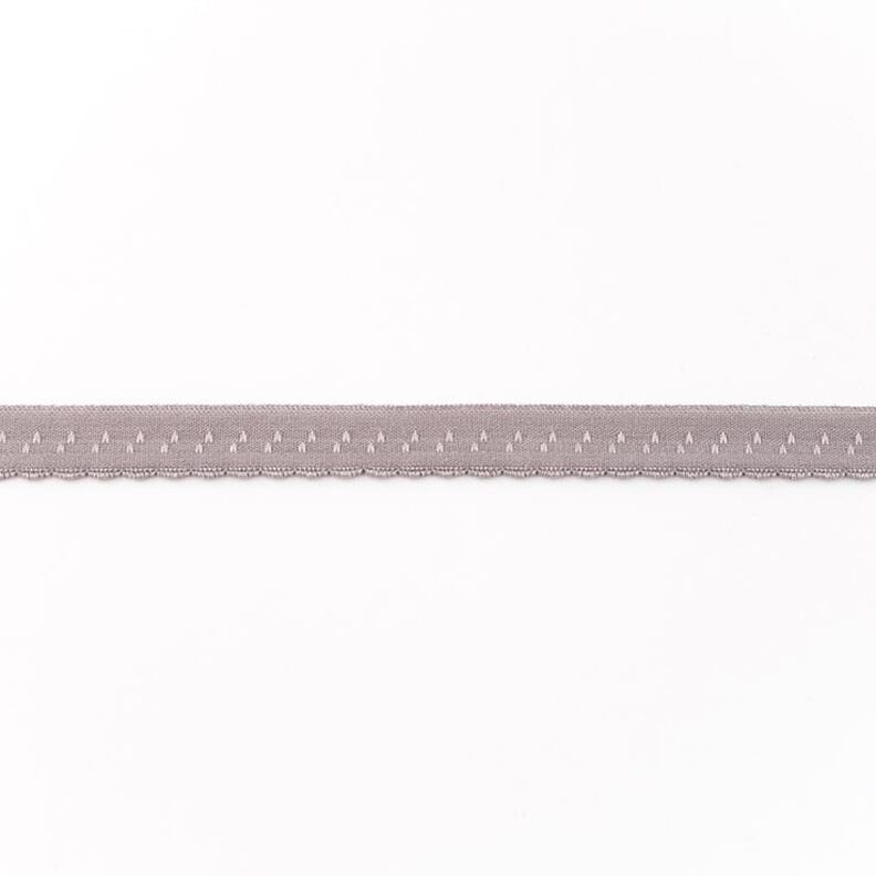 Fettuccia elastica pizzo [12 mm] – grigio chiaro,  image number 1