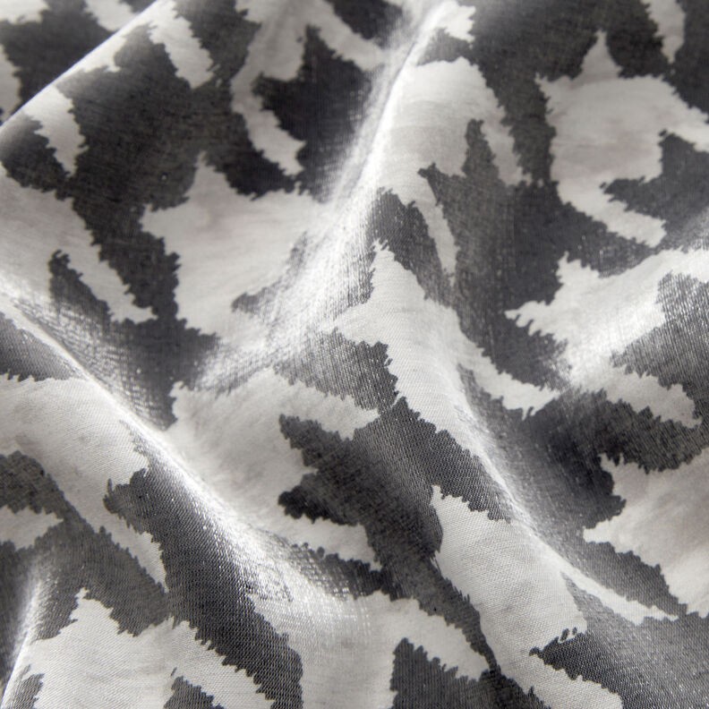 Pied de poule in misto viscosa con riflessi metallici – nero/bianco,  image number 3