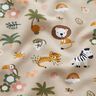 GOTS jersey di cotone Simpatici animali della giungla – anacardo,  thumbnail number 2