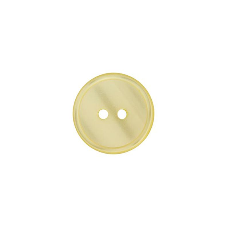 bottone in poliestere 2 fori  – giallo chiaro,  image number 1