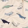 jersey di cotone Grazione balene | Poppy Fabrics – anacardo/blu marino,  thumbnail number 2