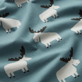 jersey di cotone Dolcissimo alce – grigio blu, 