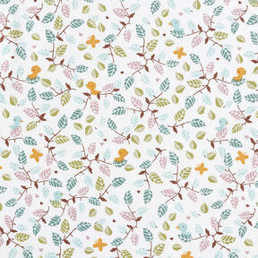 cretonne Piccoli rami – bianco, 
