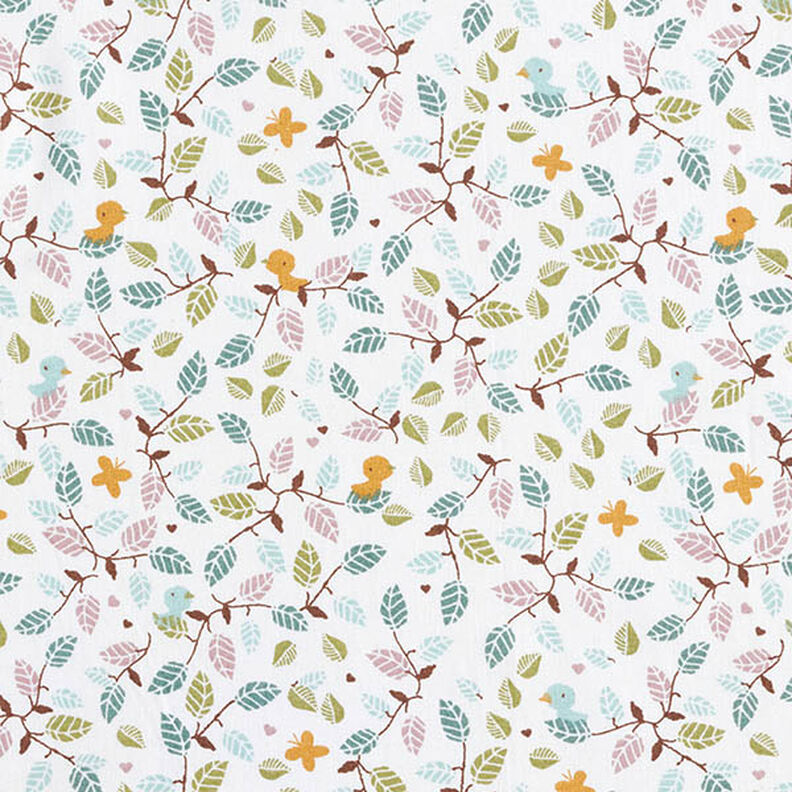 cretonne Piccoli rami – bianco, image number 1
