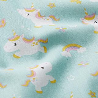 popeline Unicorno  – azzurro, 