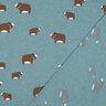 jersey di cotone orsi | Poppy Fabrics – grigio blu/marrone castagna,  thumbnail number 4