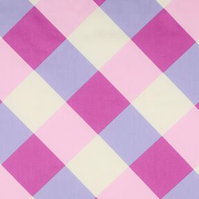 Satin di cotone Large Gingham | Nerida Hansen – violetto pastello/bianco lana, 