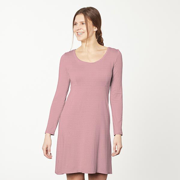 bambù jersey di viscosa tinta unita – rosa anticato, image number 7