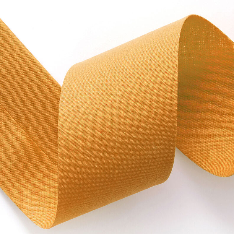 Nastro in sbieco Polycotton [50 mm] – senape,  image number 2