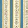 tessuto per arredi, jacquard, righe in stile Biedermeier – crema/blu,  thumbnail number 1