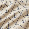 tessuto arredo mezzo panama Ancora classica – naturale/blu marino,  thumbnail number 2
