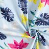 Fiori tropicali in tessuto di cotone – azzurro,  thumbnail number 4