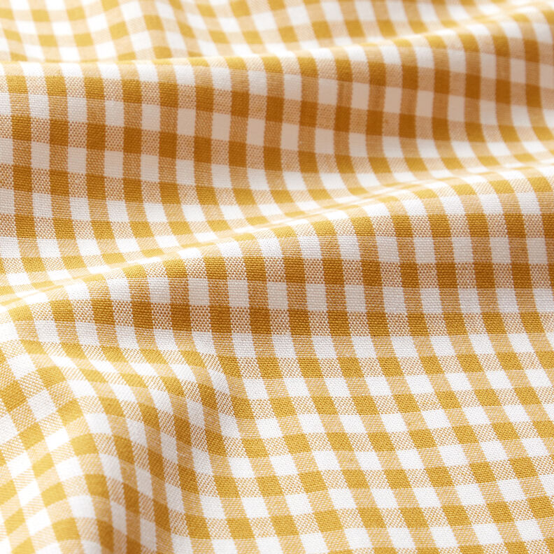 tessuto in cotone Quadro vichy 0,5 cm – senape/bianco, image number 2