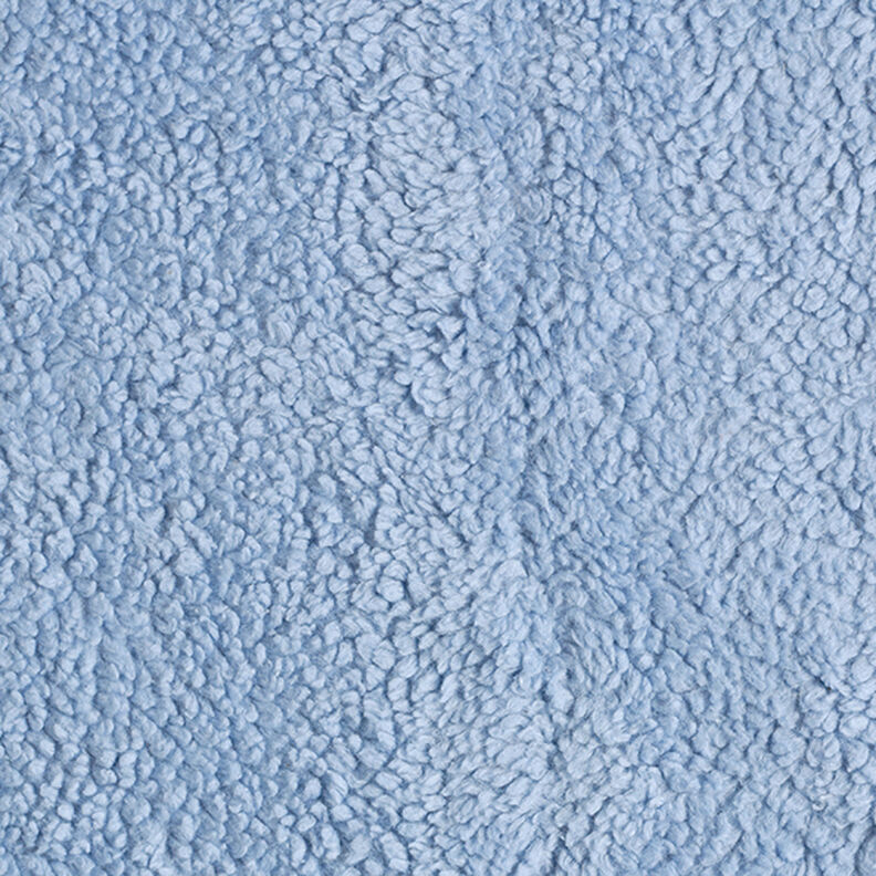 Sherpa in cotone tinta unita – azzurro,  image number 1