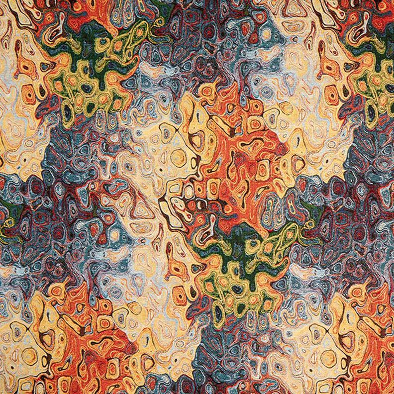 Gobelin jacquard arte astratta – blu/rosso/giallo,  image number 1