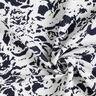 misto lino viscosa Fiori astratti – bianco/blu notte,  thumbnail number 3