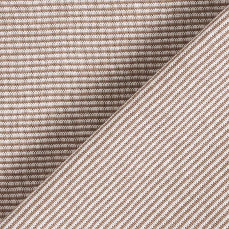 Costina tubolare per polsini con anelli stretti – cioccolato/bianco lana,  image number 3