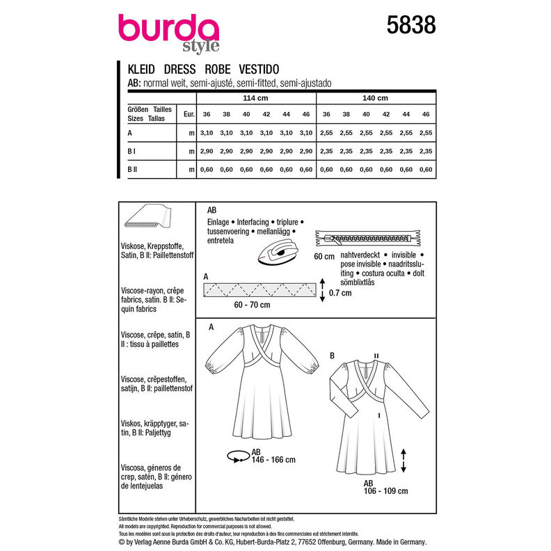 Vestito | Burda 5838 | 36-46, image number 9