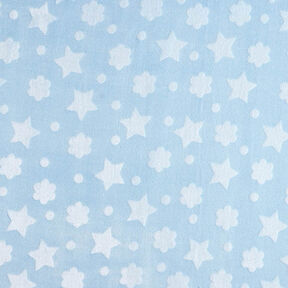 Morbido pile Stelle e fiori – azzurro, 