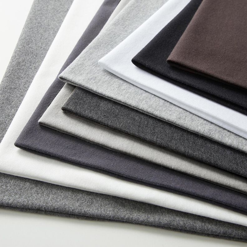 tessuto per bordi e polsini mélange – grigio chiaro, image number 5