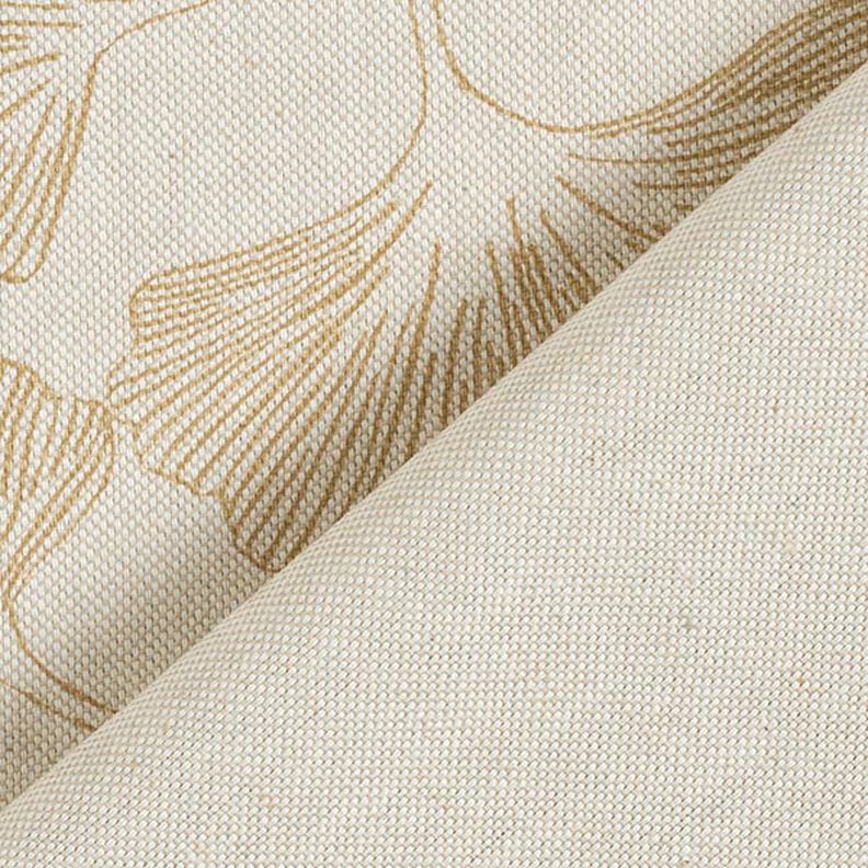 tessuto arredo mezzo panama Gingko – senape/naturale, image number 4