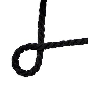 cordoncino in cotone [ Ø 8 mm ] – nero, 