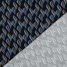 Viscosa elasticizzata con onde astratte – nero-azzurro/blu jeans chiaro,  thumbnail number 4