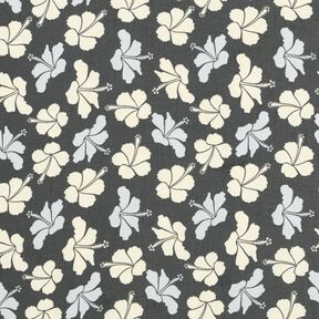 Fiori di ibisco in chiffon – nero/bianco, 