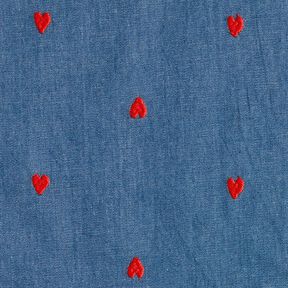 chambray  – colore blu jeans/rosso fuoco, 