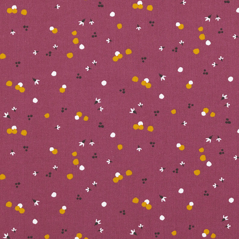 tessuto in cotone cretonne Punti di colore – rosso merlot,  image number 1