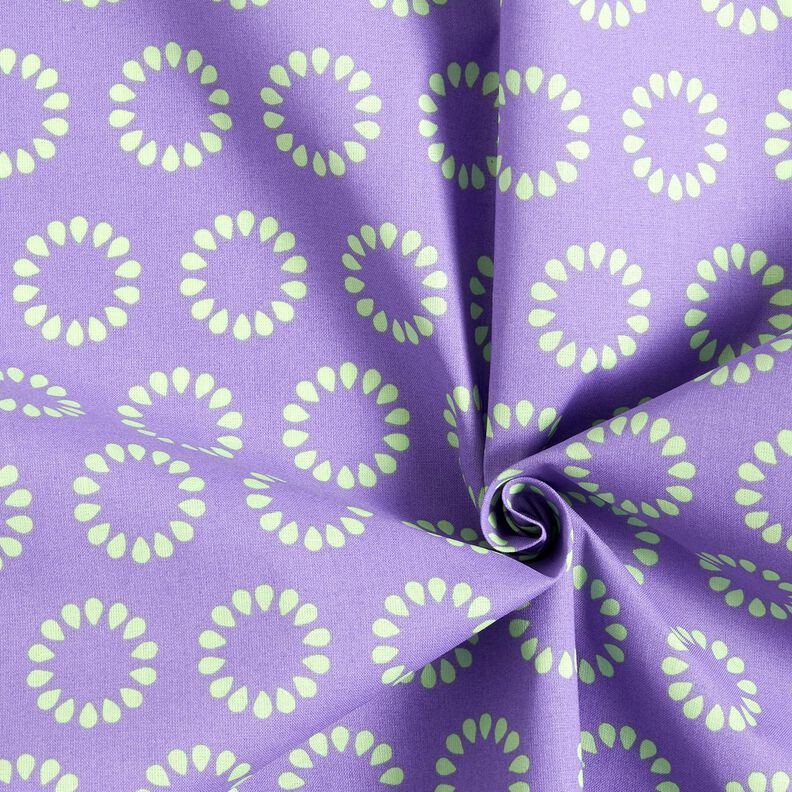 cotone rivestito Cerchi variopinti – lavanda/verde maggio, image number 3