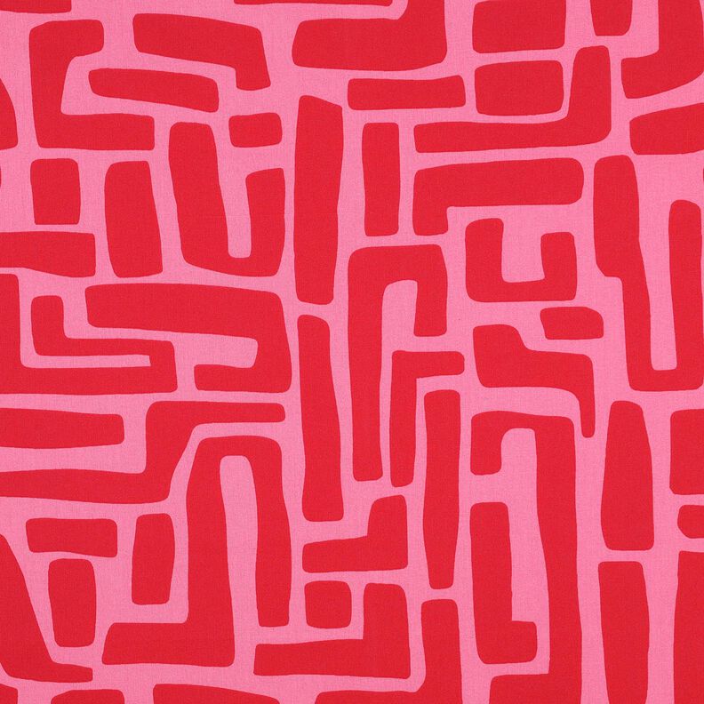 cotone rivestito Astratto – rosso/pink,  image number 1