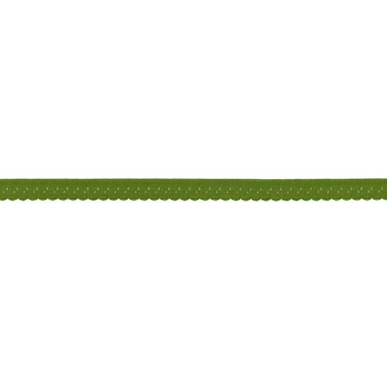 Fettuccia elastica pizzo [12 mm] – verde oliva,  image number 1