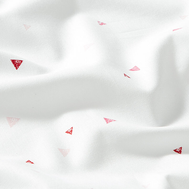 GOTS popeline di cotone triangoli effetto disegno | Tula – bianco,  image number 2