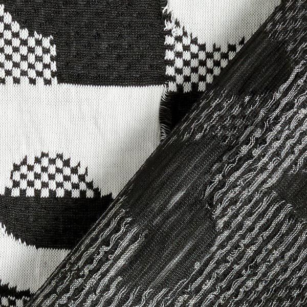 jersey jacquard, motivi geometrici e quadri – nero/bianco,  image number 4