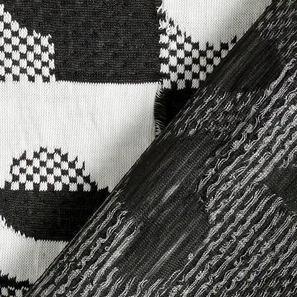 jersey jacquard, motivi geometrici e quadri – nero/bianco, image number 4