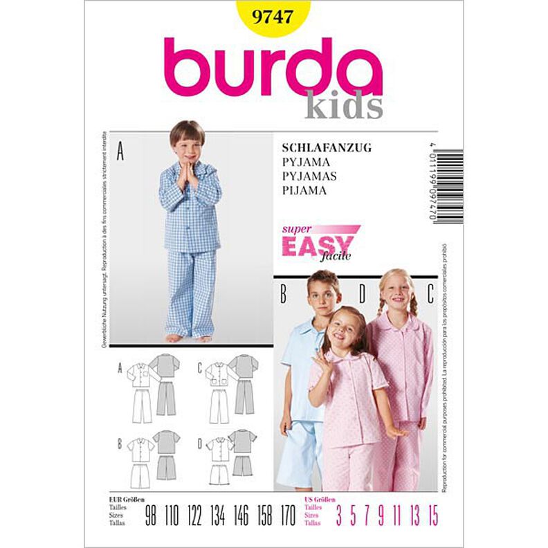 Pigiama bambino, Burda 9747,  image number 1