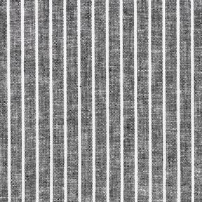 misto cotone-lino righe ampie – nero/bianco, 