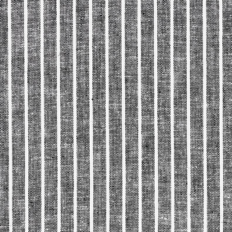 misto cotone-lino righe ampie – nero/bianco,  image number 1